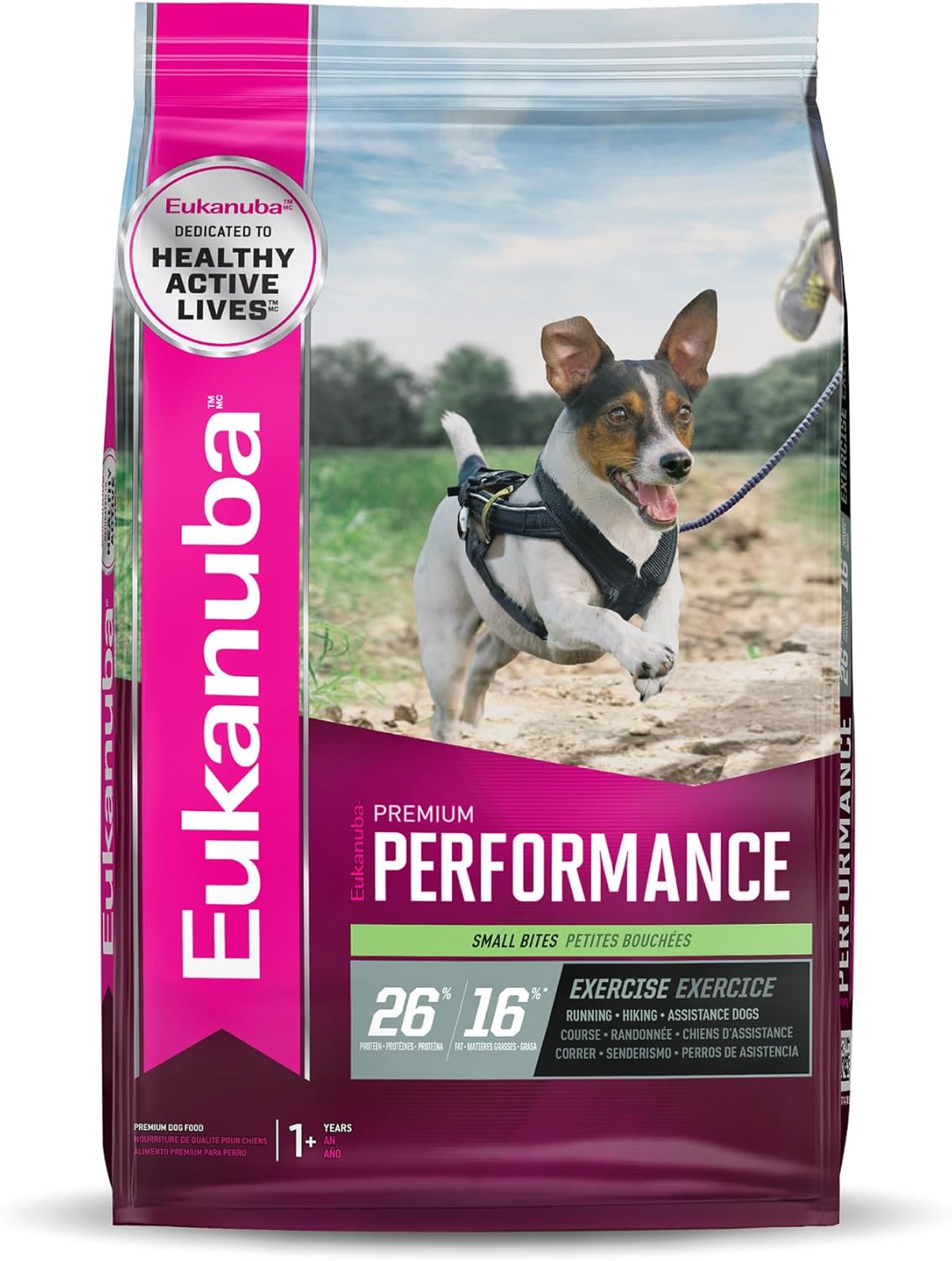 Eukanuba Premium Performance 26/16 Exercise Small Bites Dry Dog Food 28 Lb Bag