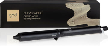 Ghd Curve® Classic Wave Wand, 38Mm - 26Mm Oval Shaped Barrel, For Long-Lasting Undone Texture Or Glamourous Hollywood Waves, Optimum Styling Temp 185ºc, Protective Cool Tip, Auto Sleep Mode Black