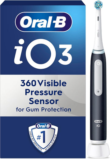 Oral-B Io3 Electric Toothbrush For Adults, Oral B Electric Toothbrushes, Mothers Day Gifts, 1 Toothbrush Head, 3 Modes With Teeth Whitening, Electric Toothbrush, 2 Pin Uk Plug, Blue