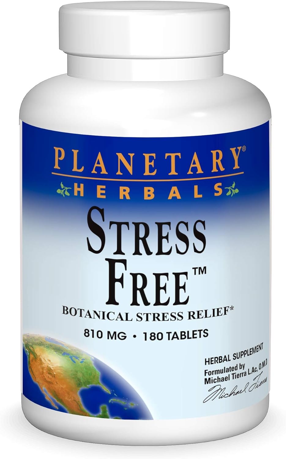 Planetary Herbals Stress Free, Botanical Stress Relief*, 810 mg - 180 Tablets