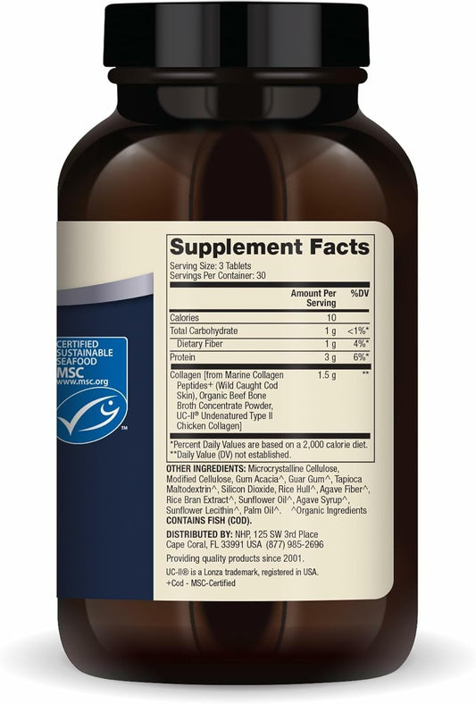 Dr. Mercola Collagen Complex - Supports Skin & Connective Tissue - Types I, Ii & Iii Collagen - Non-Gmo, Gluten-Free & Soy-Free - 90 Tablets (30 Servings)