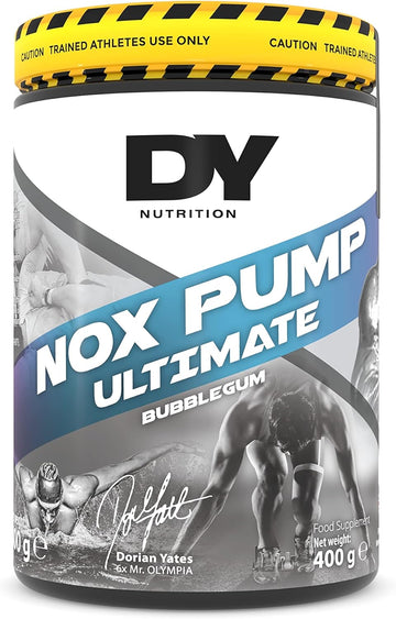 Dy Nutrition - Nox Pump Pre Workout Powder | 350Mg Caffeine | Bubblegum Flavour | High Performance Preworkout For Focus, Pump & Energy With L-Citrulline, Beta Alanine, L-Tyrosine. 400G. 20 Servings