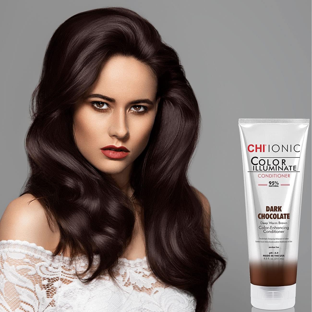 CHI Ionic Color Illuminate Conditioner, Dark Chocolate, Color Enhancing Conditioner, 251 ml, Brown : Amazon.co.uk: Beauty