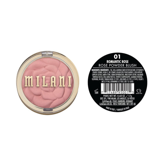 Milani Rose Blush, Powder Blush For Cheeks, Cruelty Free Makeup - Shape, Contour & Highlight Face For A Natural Matte Finish -Romantic Rose