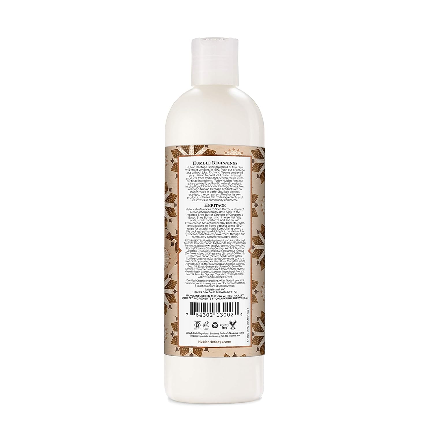 Nubian Heritage Body Wash Raw Shea Butter For Dry Skin Paraben Free Body Wash, 13 Oz