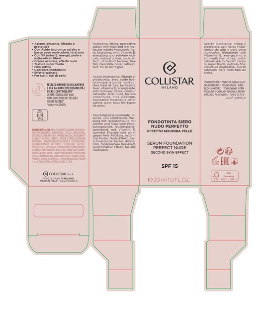 Collistar Serum Base De Maquillaje Perfect Nude 04 30Ml