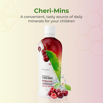Youngevity Cheri-Mins™ Plant Derived Liquid Minerals - Great Tasting Formula - 77+ Natural Unaltered Trace Minerals - Colloidal Form Humic Shale (32 Fl Oz)