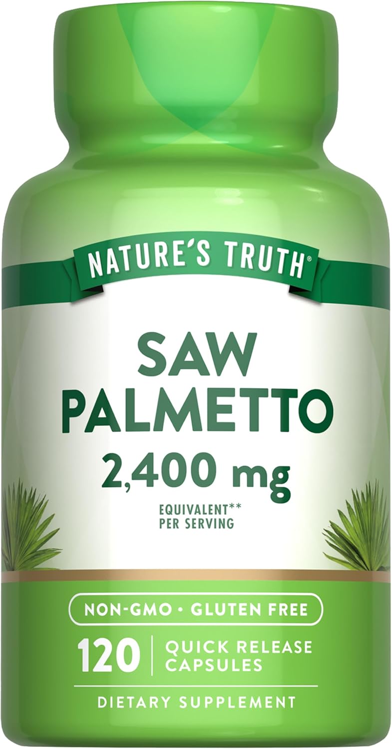 Saw Palmetto Extract | 2400Mg | 120 Capsules | Gluten Free Supplement | By Nature'S Truth