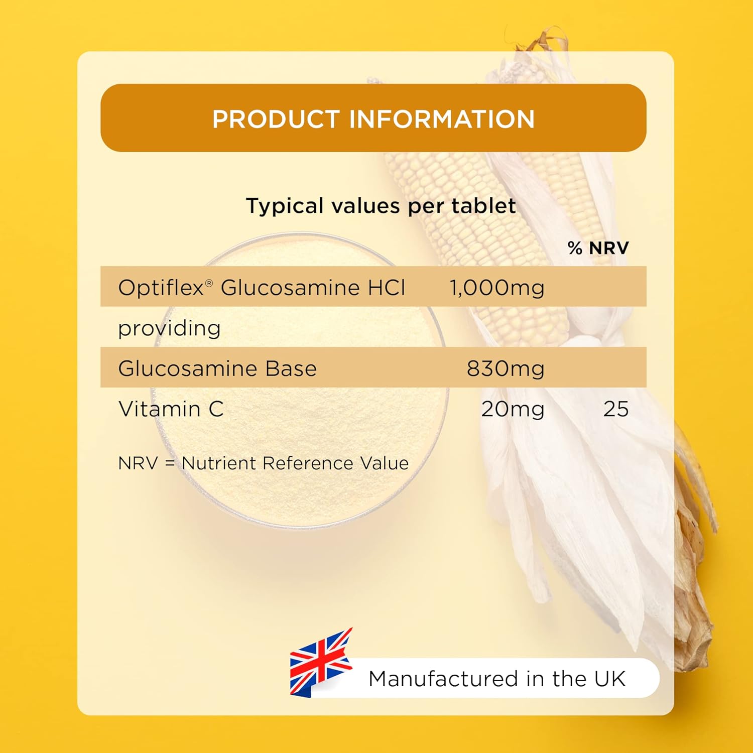 Healthspan Optiflex Glucosamine 1,000mg with Vitamin C | Joint Health | 40% More Glucosamine Per Gram | Sustainably Sourced | Vegan (320 Tablets) : Amazon.co.uk: Health & Personal Care