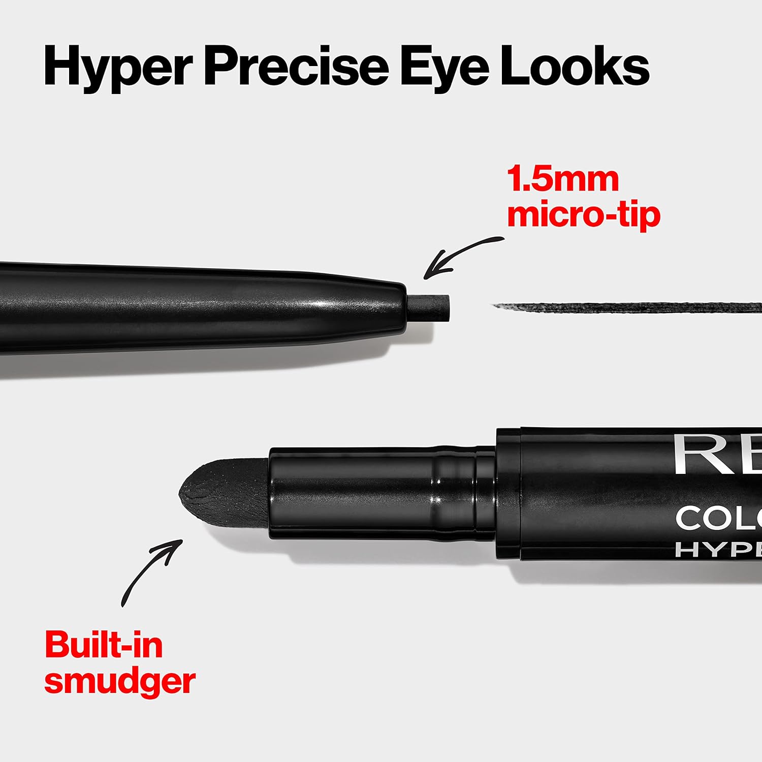 Revlon Gel Eyeliner, ColorStay Micro Hyper Precision Eye Makeup with Built-in Smudger, Waterproof, Longwearing with Micro Precision Tip, 215 Brown, 0.002 oz : Beauty & Personal Care