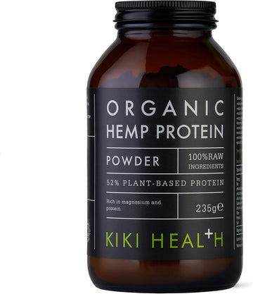 Kiki Health - Organic Hemp Protein - Plant-Based Protein Powder - Rich In Magnesium And Omega 3 - Contains All 21 Amino Acids And 8 Essential Fatty Acids - Post Workout Shake - 235G