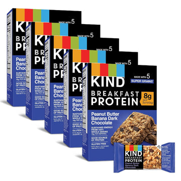 Kind Breakfast, Healthy Snack Bar, Peanut Butter Banana Dark Chocolate, Gluten Free Breakfast Bars, 8G Protein, 1.76 Oz Packs (30 Count)