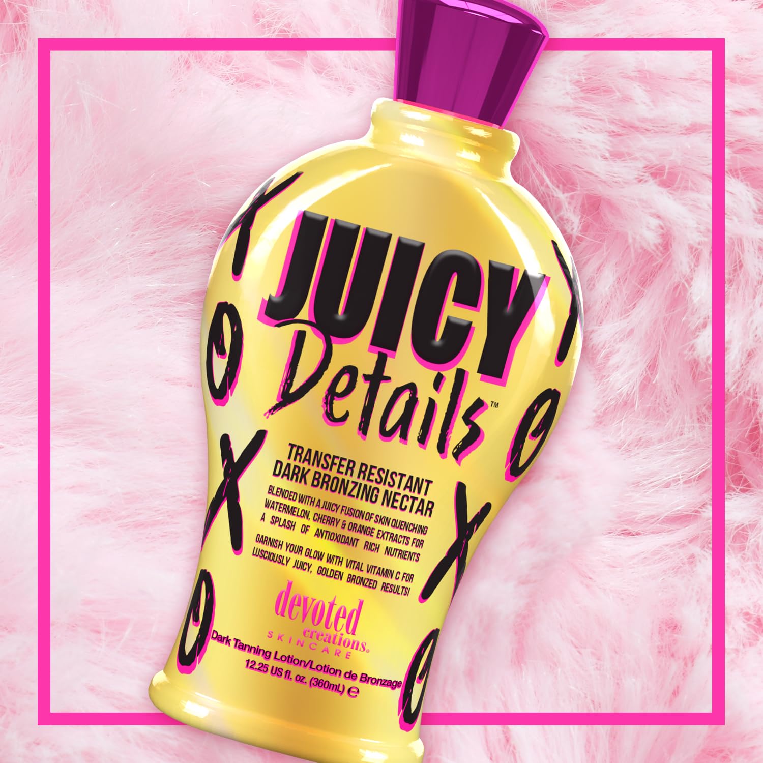 Devoted Creations Juicy Details - Color Correcting Collagen Boosting Complextion Perfecting Cellulite Fighter Anti-Aging Firming Dark Bronzing Lotion : Beauty & Personal Care