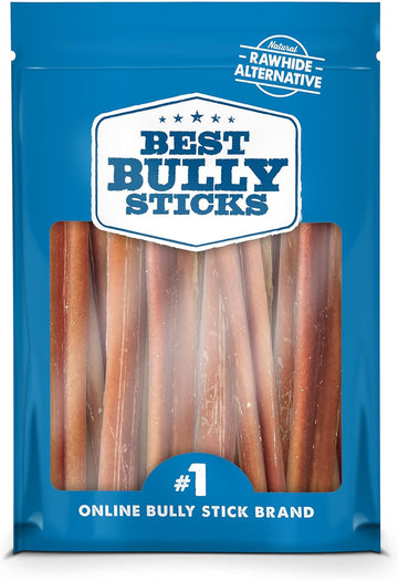 Best Bully Sticks 4 Inch Bully Sticks for Dogs - 100% Natural, Grass-Fed Beef, Dog Bully Sticks for Small Dogs and Puppies - Grain and Rawhide Free Bully Stick Dog Chews | 8 oz