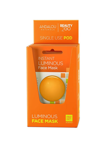 Andalou Naturals Instant Luminous Turmeric and Gold Clay Mask Pod, Single Face Mask, 0.28 Ounce (Pack of 6)