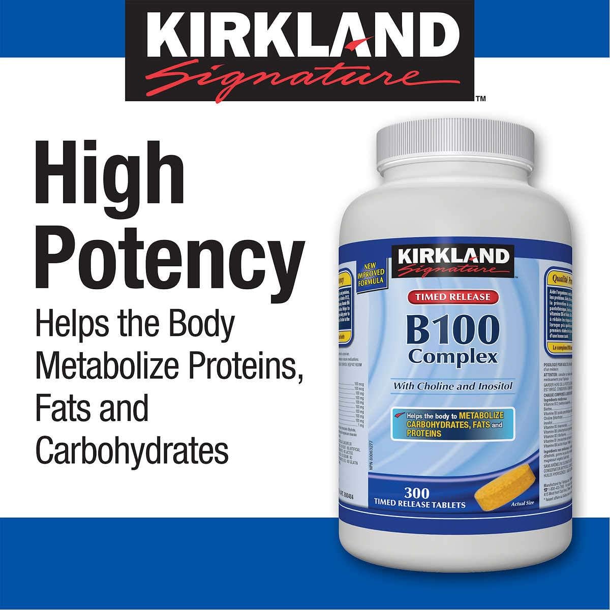 Kirkland Signature Vitamin B 100 Complex Tablets, 300 Count