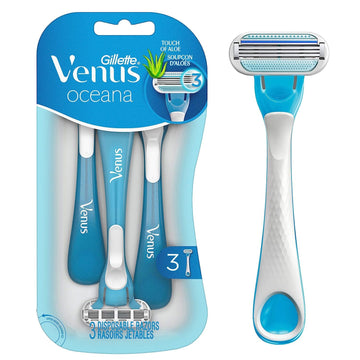 Gillette Venus Oceana Women'S Disposable Razor, 3 Razors(Pack Of 1)