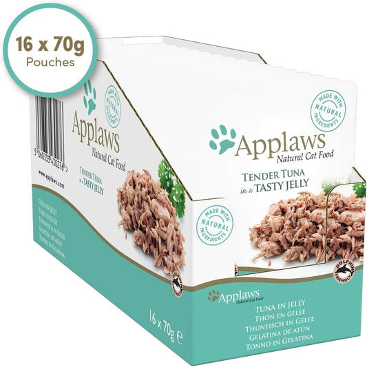 Applaws Natural Wet Cat Food, Tender Tuna in Jelly 70 g pouch (Pack of 16)?8273ML-A