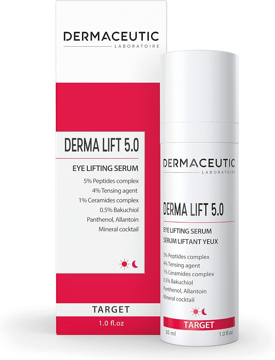 Dermaceutic Derma Lift 5.0 - Lifting Power Serum - Instant Face And Eye Contour Lift - Age Defense Facial Serum - 30Ml