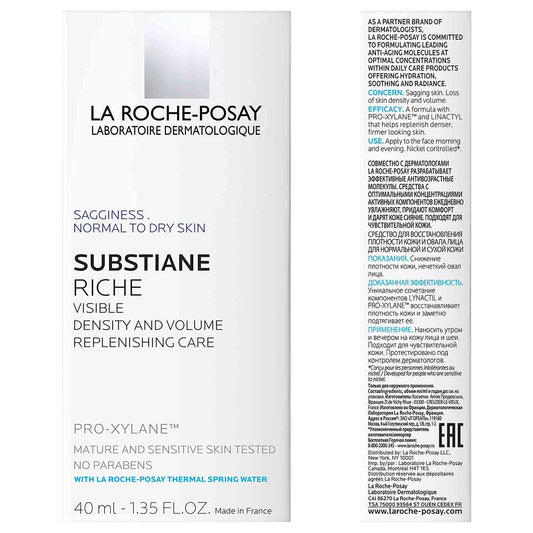 La Roche-Posay Substiane Riche Face Moisturizer For Visible Density And Volume Replenishing Anti-Aging Moisturizer Care, 1.35 Fl Oz (Pack Of 1)