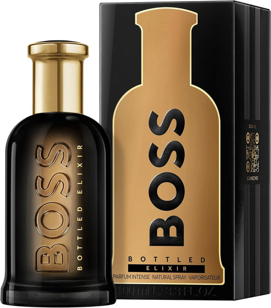 Boss Bottled Elixir - Parfum Intense For Him - Woody Fragrance With Notes Of Incense, Vetiver And Cedarwood - High Longevity - 100Ml