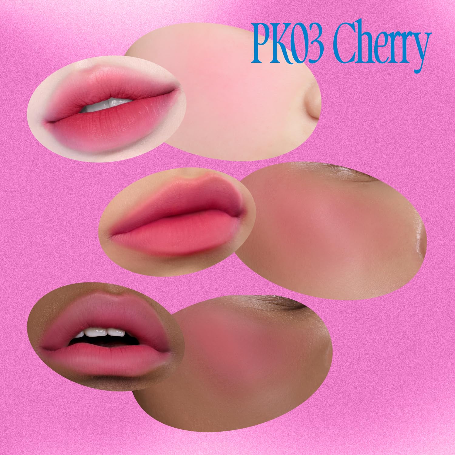 Lip&Cheek Blurry Pudding Pot | Cherry | Makeup Blush, Buildable Lightweight, Multi-Use Soft Matte Finish | 5G