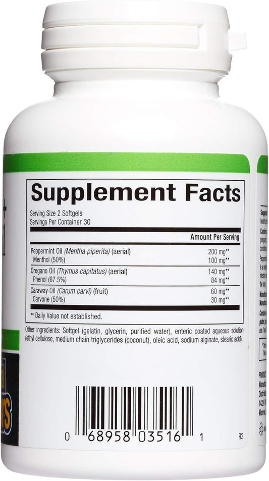 Natural Factors, Peppermint & Oregano Oil Complex, Digestive Aid For Gastrointestinal Health, 60 Softgels