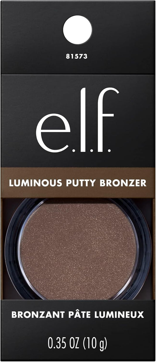 E.L.F. Luminous Putty Bronzer, Lightweight Putty-To-Powder Bronzer For A Radiant, Glowing Finish, Highly Pigmented, Vegan & Cruelty-Free, Island Hopping