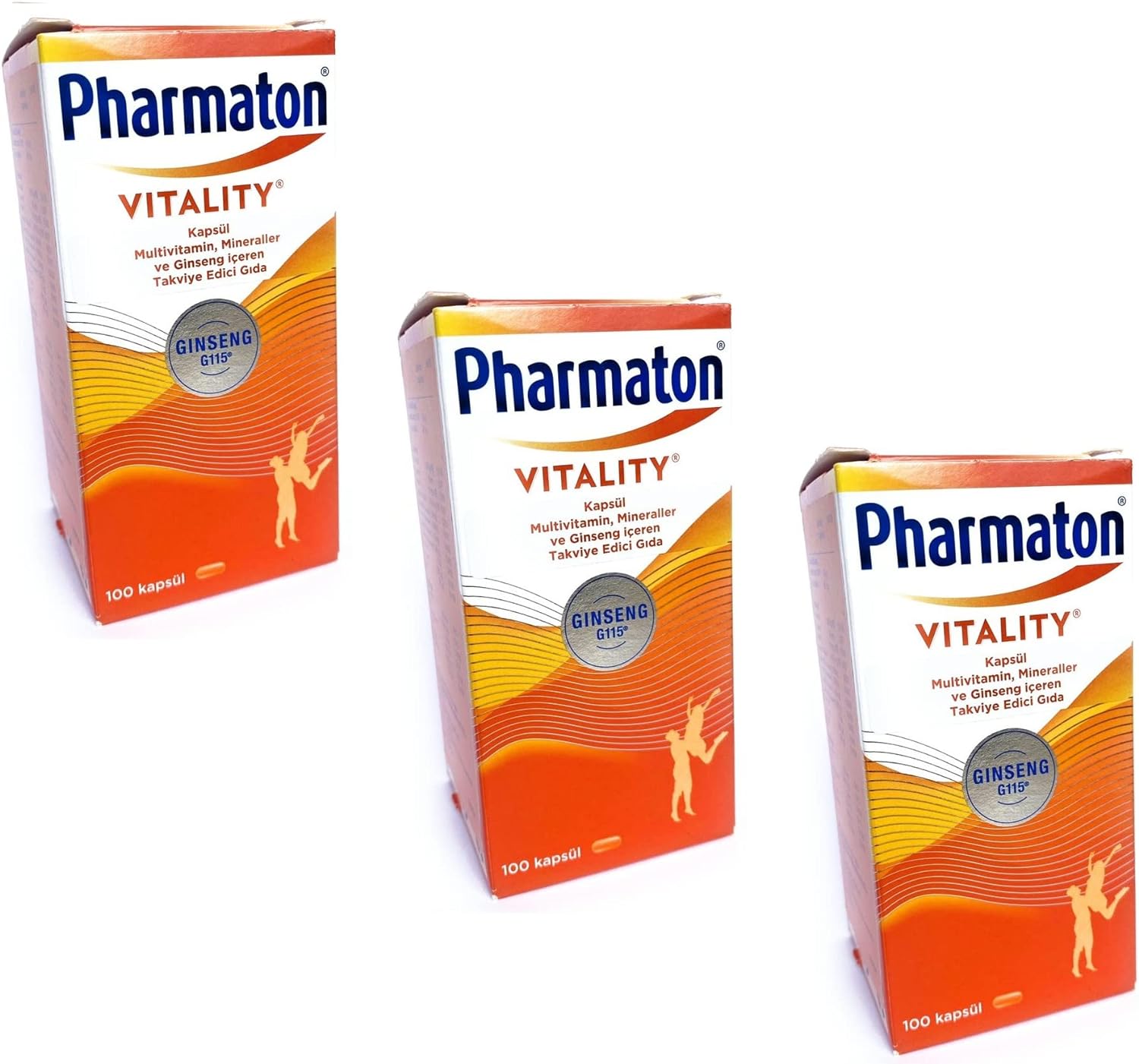 Pharmaton Vitality Capsules 100 Caps X 3 Pack