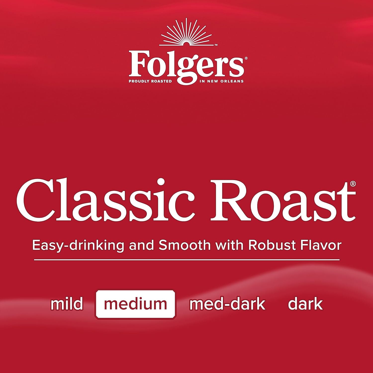 Folgers Classic Roast Medium Roast Ground Coffee, 25.9 Ounces (Pack of 6) : Grocery & Gourmet Food