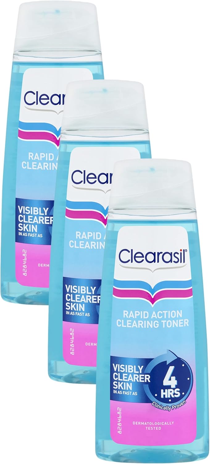Clearasil Ultra Rapid Action Deep Pore Salicylic Acid Treatment Toner, Unclog Pores For A Visibly Clearer Skin, Removes Dirt & Spots, 200ml