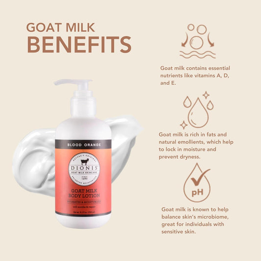 Dionis - Goat Milk Skincare Scented Lotion (8.5 Oz) - Moisturize Dry Skin, Great For All Skin Types, Made In The Usa - Cruelty-Free And Paraben-Free (Lavender Vanilla)