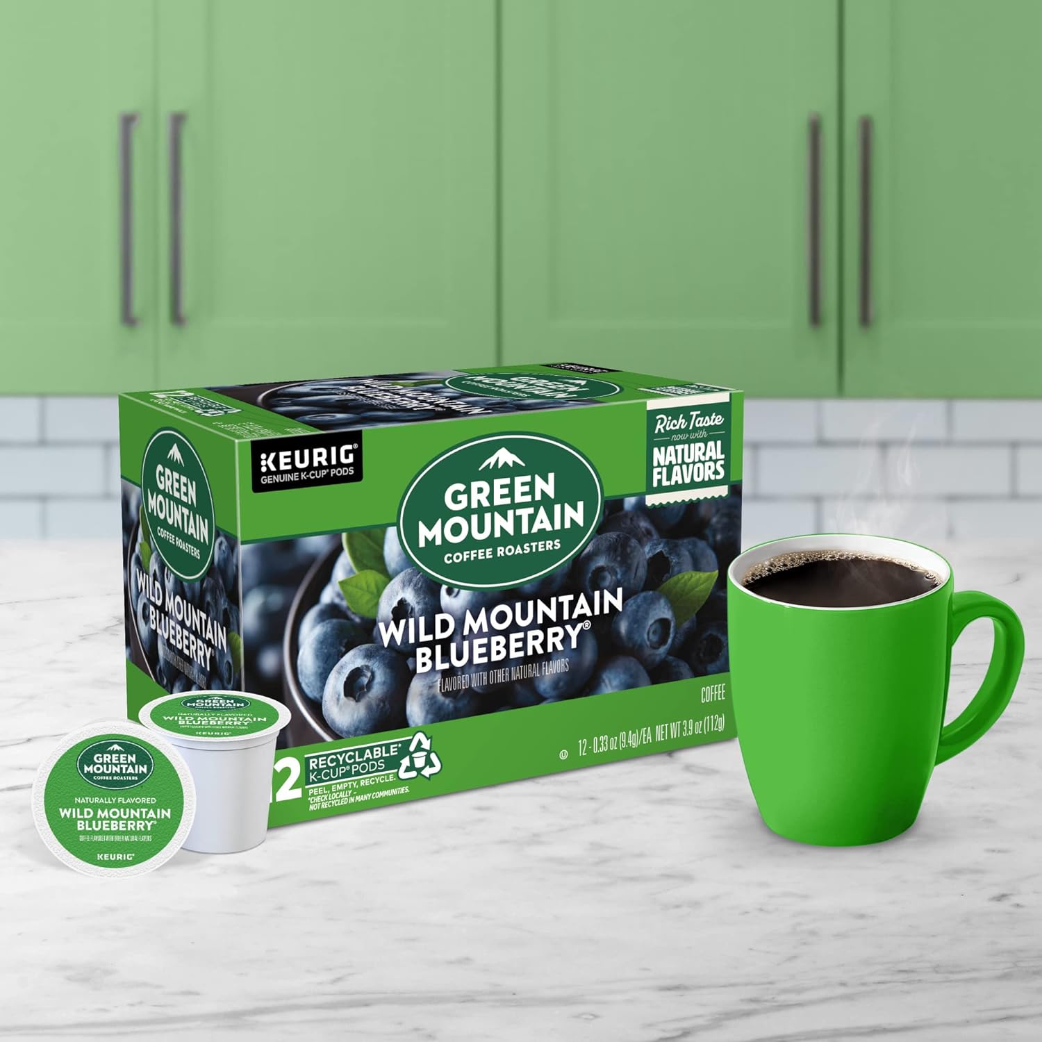 Green Mountain Coffee Roasters Wild Mountain Blueberry Keurig Single-Serve K-Cup pods, Light Roast Coffee, 72 Count (6 Packs of 12) : Grocery & Gourmet Food