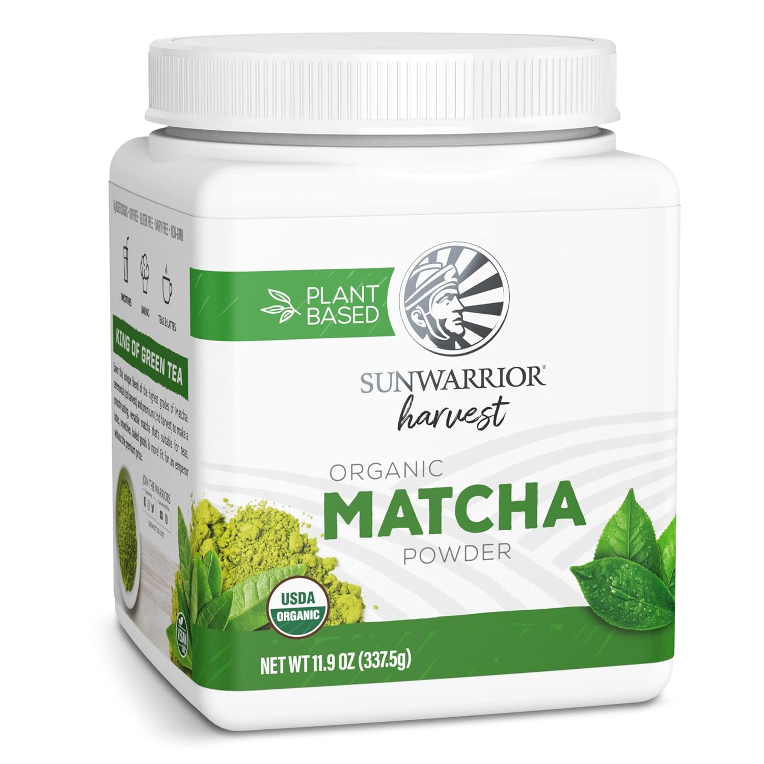 Matcha Green Tea Powder | Keto Gluten Free Matcha Powder Organic Tea Culinary Grade For Smoothies Baking Teas Lattes Vegan Sugar Free Dairy Free | Harvest Organic Matcha 337G 225 Servings | Sunwarrior