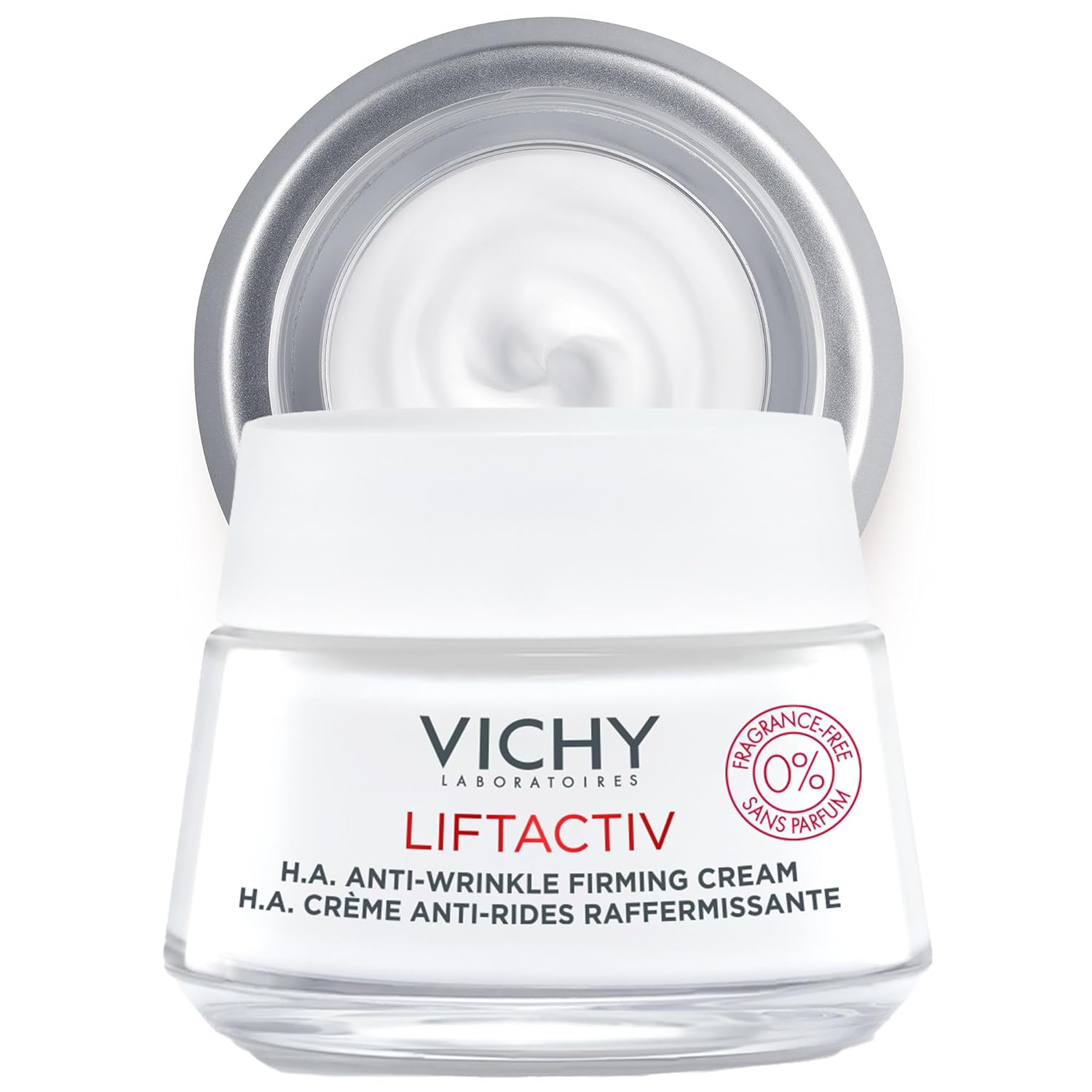 Vichy Liftactiv H.A. Anti-Wrinkle Firming Cream Fragrance Free | Anti Aging Face Cream With Vitamin C & Hyaluronic Acid | Smoothing & Firming For Wrinkles | Visibly Plumps Skin & Improves Radiance