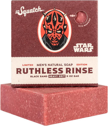 Dr. Squatch Mens Starwars Ruthless Rinse Soap – Limited! - Natural Exfoliating Soap Bar For Men With Volcanic Sand, Dragon Fruit And Coconut Oil – Bar Handmade In Usa, Pack Of 1, 5 Oz