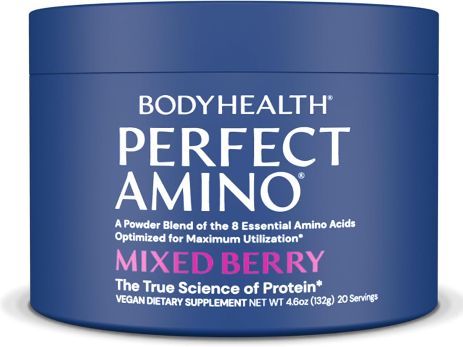 Bodyhealth Perfectamino Powder - Bcaa And Eaa Powder For Pre And Post Workout - Vegan Amino Acid Energy Drink Powder For Men And Women To Support Lean Muscle And Recovery - Mixed Berry - 20 Servings