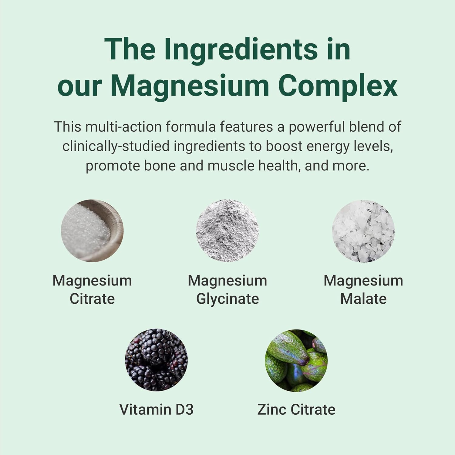 Hey Nutrition Magnesium Complex High Strength 205mg Supplement - Zinc, Vitamin D3 - Muscle & Bone Health, Nerve Function & Energy Support - UK Manufactured - Non-GMO - 60 Vegetarian Capsules : Amazon.co.uk: Health & Personal Care
