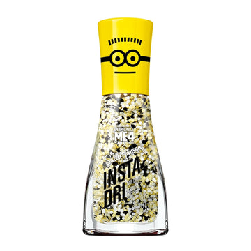 Sally Hansen Insta-Dri® X Despicable Me, Gogglicious, Quick Dry, Long Lasting, Streak-Free Shine, Black And Yellow Glitter Nail Polish