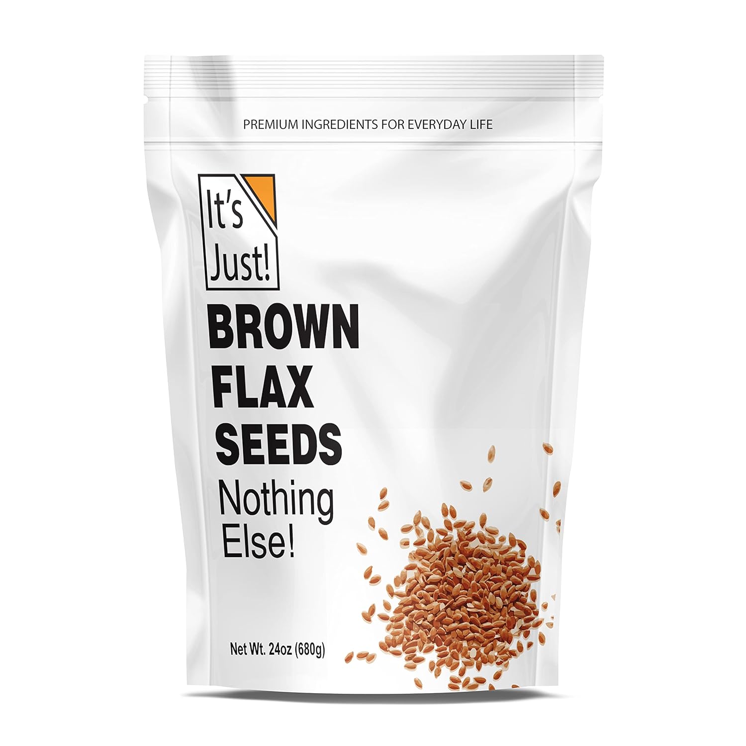 It'S Just - Brown Flax Seeds, Whole, Non-Gmo, High In Fiber & Omega-3, Keto Friendly Baking, 24Oz