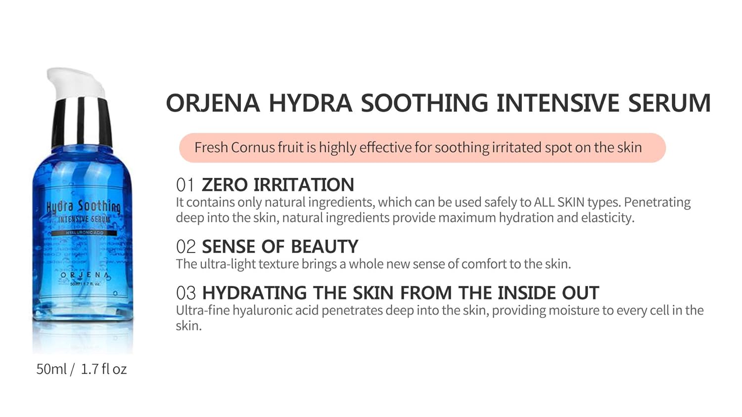 Orjena Hydra Soothing Intensive Facial Serum_Korean Skin Care K Beauty : Beauty & Personal Care