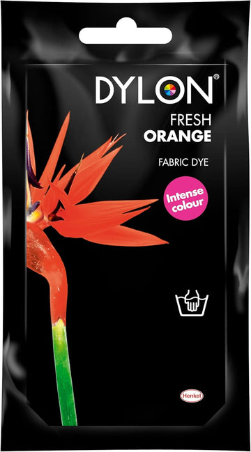 Dylon Hand Dye, Fabric Dye Sachet For Clothes, Soft Furnishings And Projects, 50 G - Fresh Orange