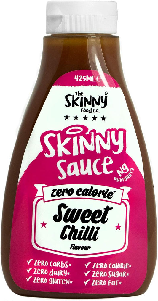 The Skinny Food Co Sweet Chilli, Garlic And Herb, Smokey Bbq Set Of 3 Condiment Sauces Sugar Free Zero Calories, 425Ml
