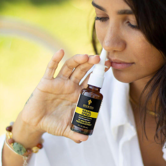 Bee And You Plus Natural Propolis Nasal Spray 1 Fl Oz | Congestion Relief Drug Free & Alcohol Free, Sinus Relief, Allergy, Nasal Moisturizing Spray