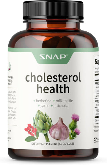 Snap Supplements Cholesterol Health - Support Healthy Cholesterol Levels And Natural Heart Health, 60 Capsules