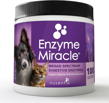 Enzymes for Cats & Dogs : Enzyme Miracle® (100 Servings) : for Digestive Stress, Pancreatic Concerns, and Healthy Weight Management