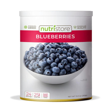 Nutristore Freeze Dried Blueberries | #10 Can Fruit | Perfect Healthy Snacks | Bulk Survival Emergency Food Storage Supply | Low Carb/Calorie Canned Camping/Backpacking Supplies | 25 Year Shelf Life