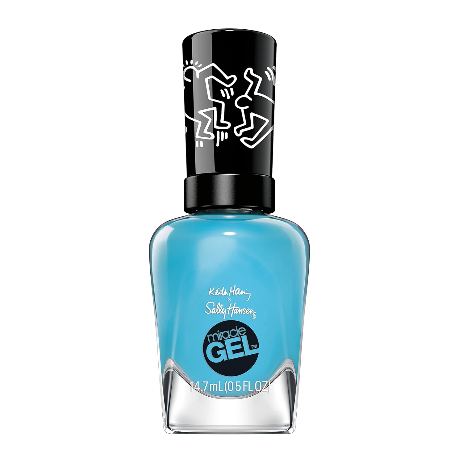 Sally Hansen Miracle Gel™, Keith Haring Contempor-Airy, Long Lasting, Gel-Like Formula, No Uv Lamp Needed, Blue Nail Polish