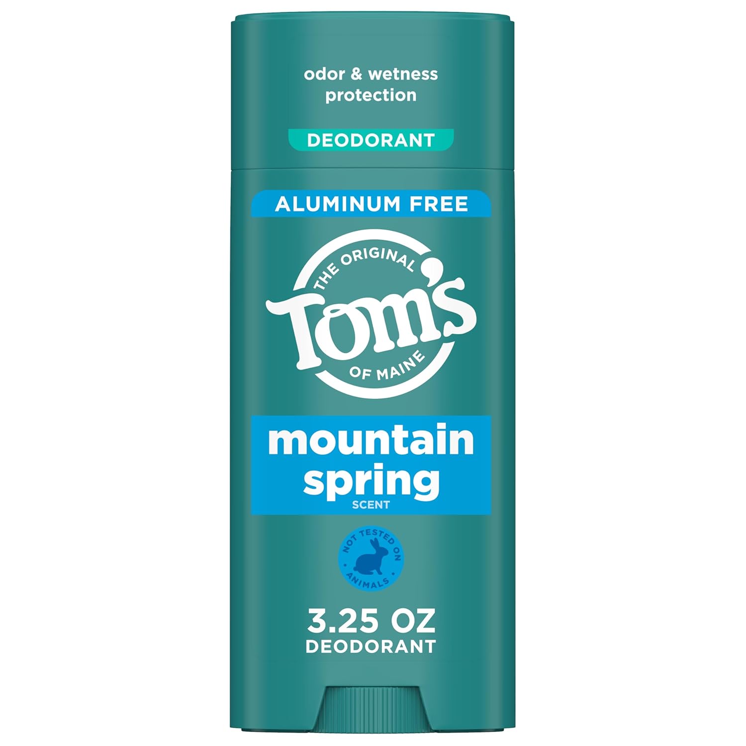 Tom’s of Maine Mountain Spring Natural Deodorant for Men and Women, Aluminum Free, 3.25 oz