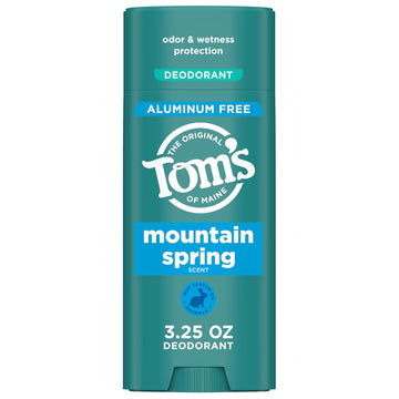 Tom’s of Maine Mountain Spring Natural Deodorant for Men and Women, Aluminum Free, 3.25 oz